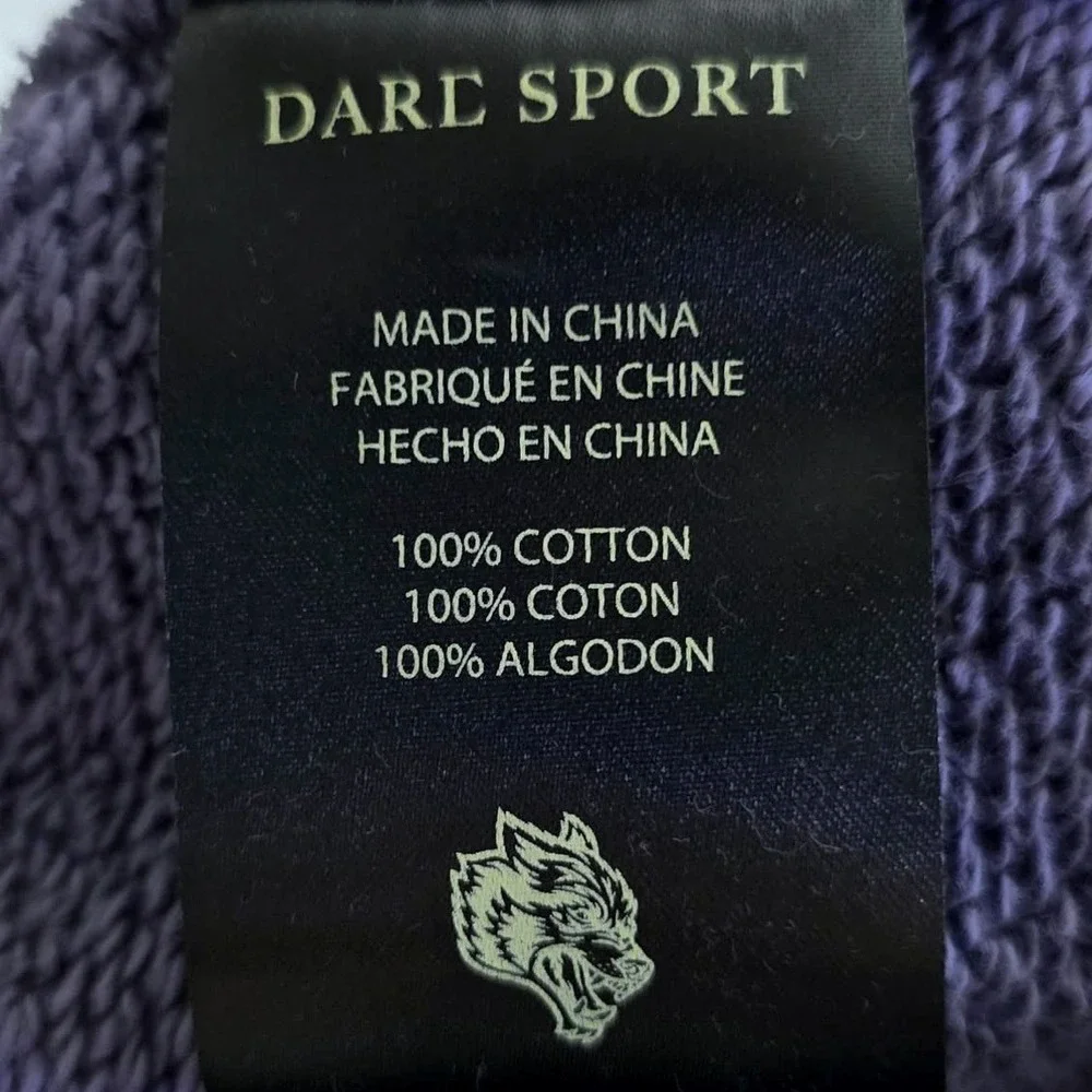 Darc Sport IYKYK Patched She Premium Oversized Sweat Shorts Iris Sun Fade Small